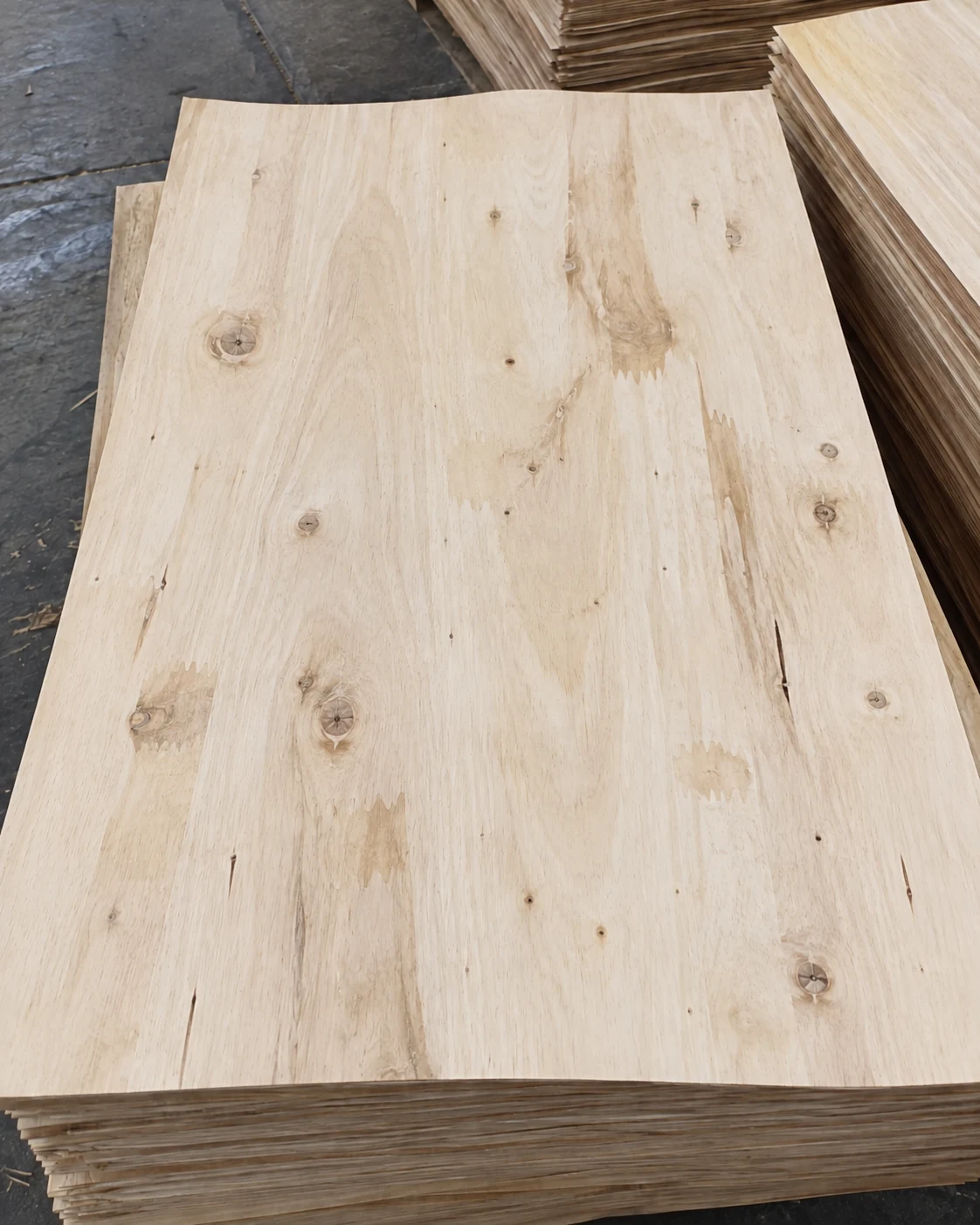 Rubberwood rotary-cut veneer – Grade C appearance